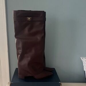A New Day Women's Over the Knee Dark Brown Boots